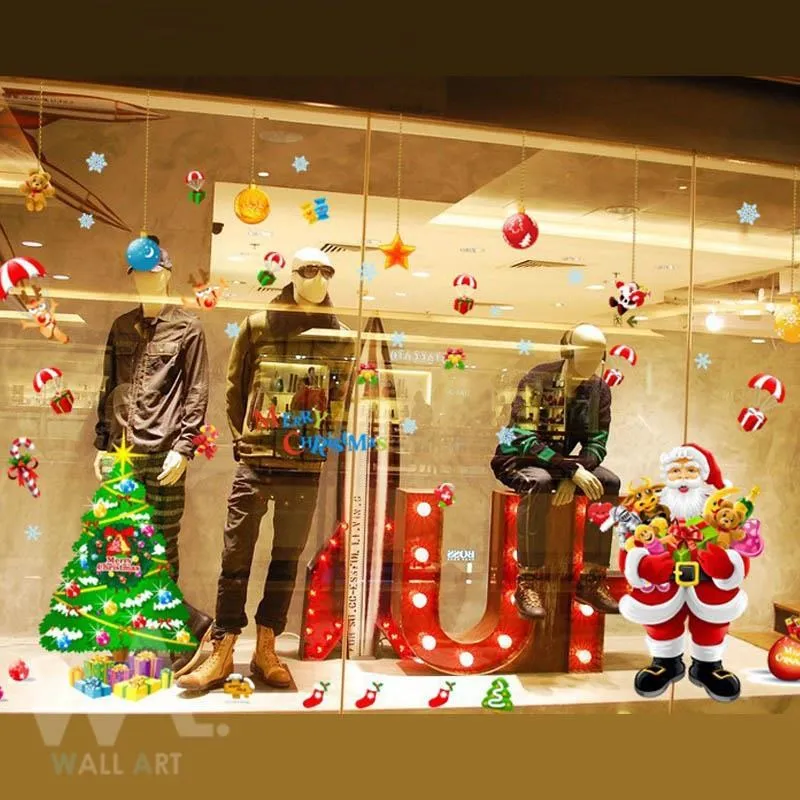 無痕設計防水壁貼 耶誕 雪橇 聖誕老人 禮物 雪人 麋鹿 聖誕樹 92034 歷史價格詳細信息
