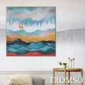 抽象有框畫 52X72cm 城市紅日  【TROMSO】/ W949  台灣現貨 框邊畫 大廳【H0313049】N1 歷史價格詳細信息