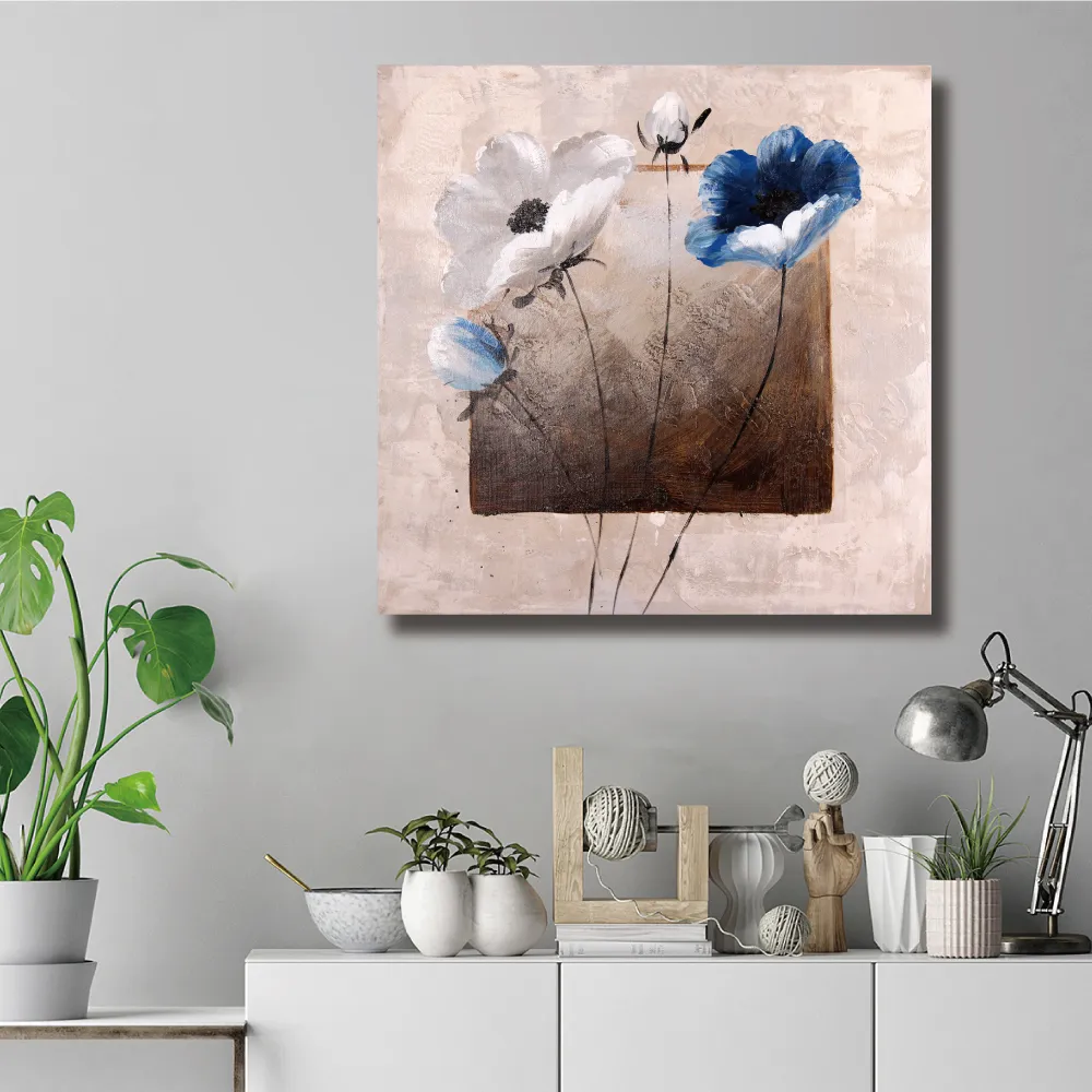 TROMSO時尚無框畫抽象藝術-悠藍百合W422 歷史價格詳細信息