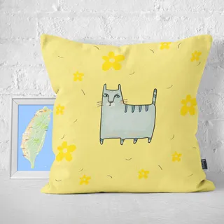 【IHERMI】貓咪插畫B 抱枕 現貨 台灣製 抱枕套 45cm 厚實帆布 耐水洗不退色 歷史價格詳細信息