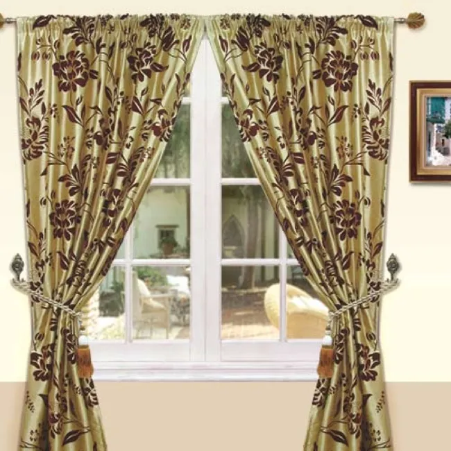 《尊爵》植絨絲光穿掛兩用落地窗簾(酒紅)(290x210cm) 歷史價格詳細信息