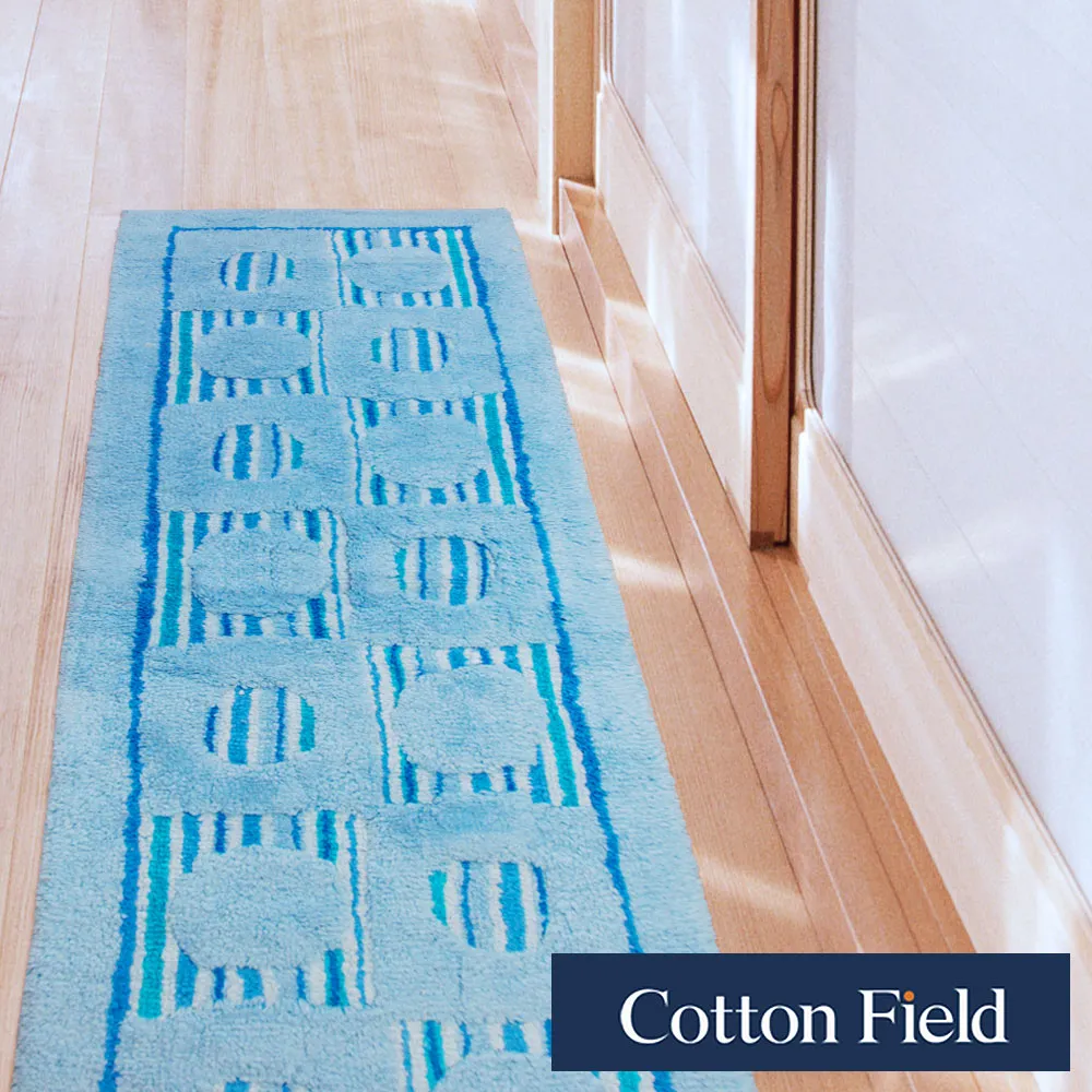 棉花田(秋田-藍)純棉提花走道毯(45x135cm) 價格比較,價格查詢,歷史價格詳細信息