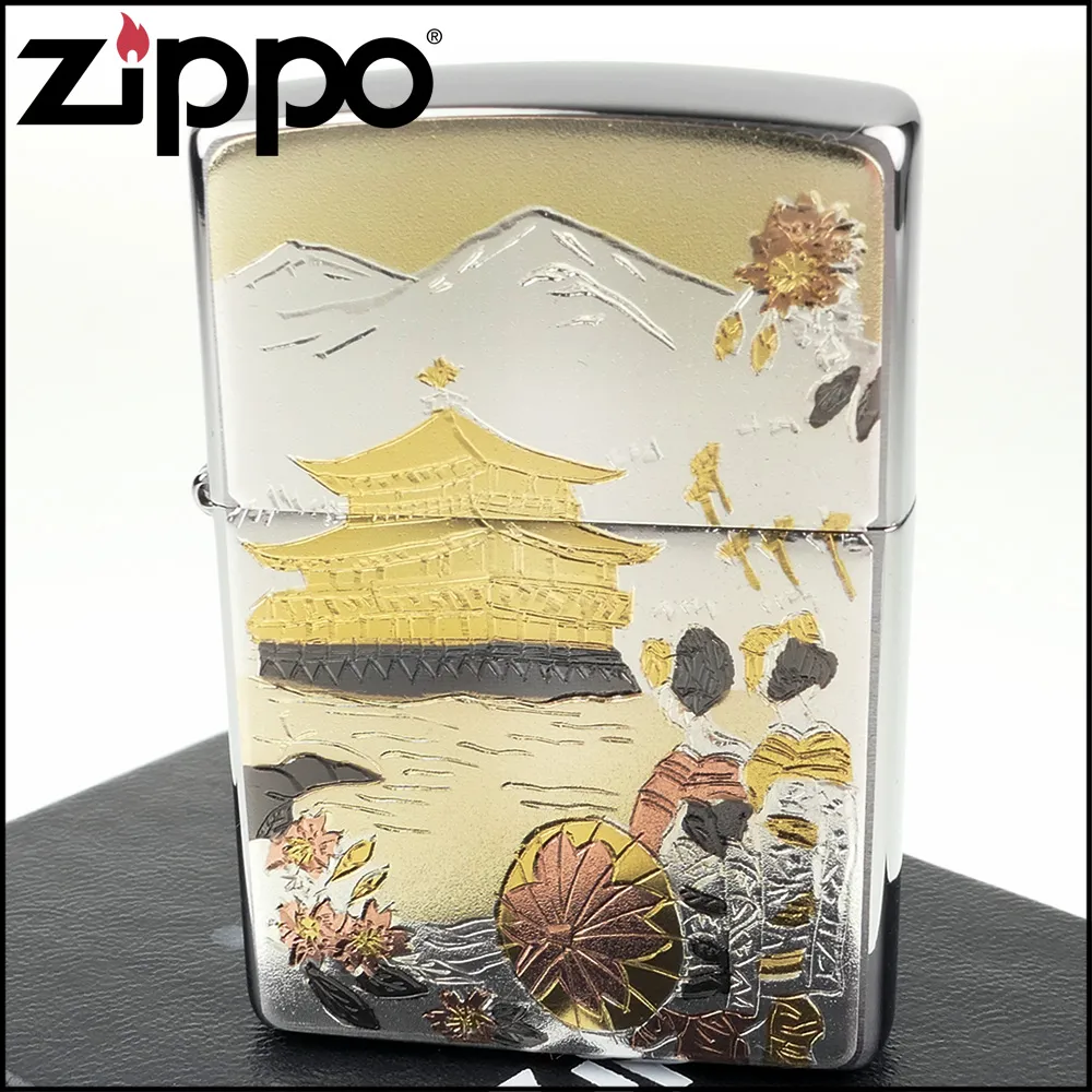 【ZIPPO】日系~傳統藝術-武士刀圖案電鑄板貼片加工打火機 歷史價格詳細信息