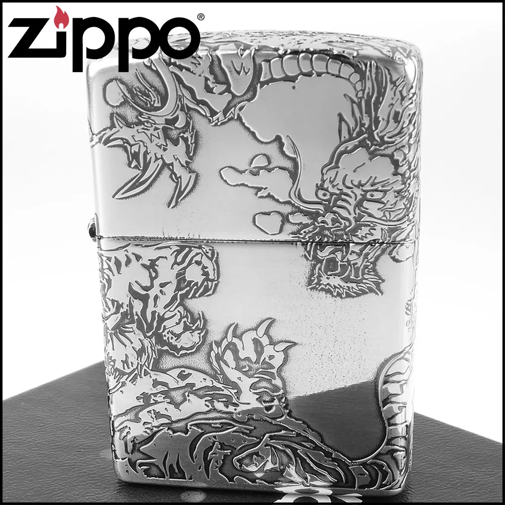 ZIPPO 龍虎相爭銀(加厚版)防風打火機 日本設計 官方正版 現貨 限量 禮物 送禮 終身保固 ZA-3-16A 歷史價格詳細信息