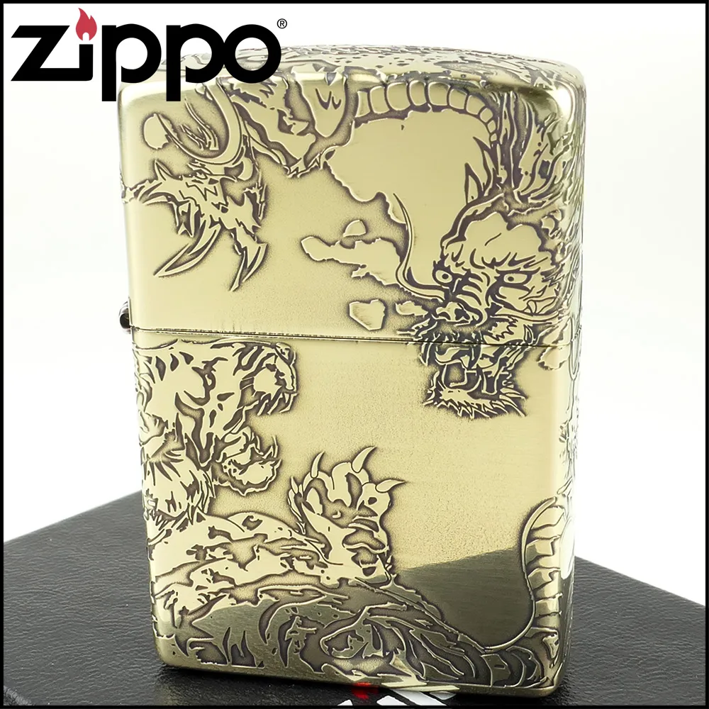 ZIPPO 龍虎相爭銀(加厚版)防風打火機 日本設計 官方正版 現貨 限量 禮物 送禮 終身保固 ZA-3-16A 歷史價格詳細信息