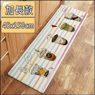 【半島良品】 加長款/防水防滑皮革地墊45*150-可愛喵家族 歷史價格詳細信息