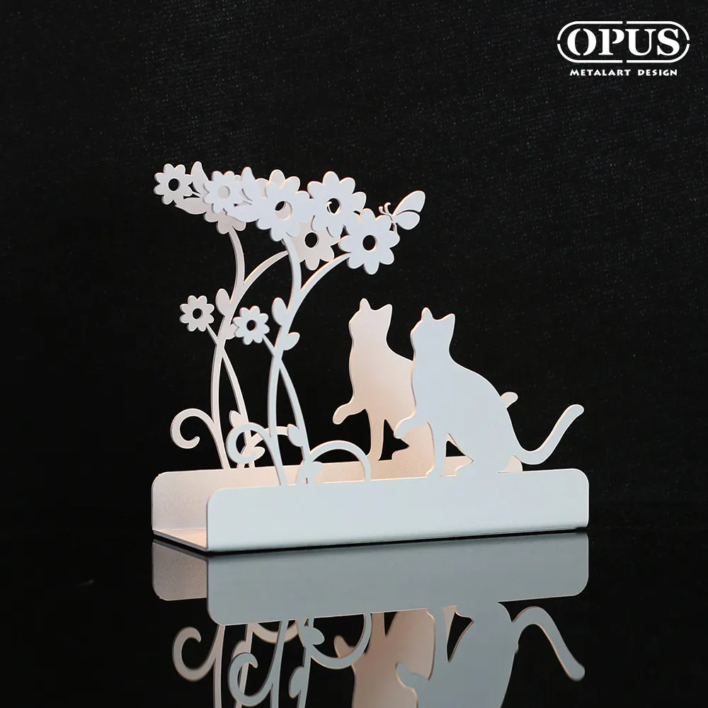 【OPUS東齊金工】歐式鐵藝貓咪名片座(經典黑) 名片夾 名片架 商務名片盒 CA-ca02B 歷史價格詳細信息