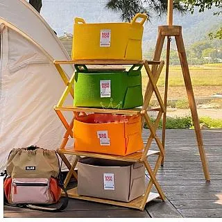 ins毛氈收納籃布藝折疊書桌好物置物盒學生宿舍桌面框零食雜物筐 歷史價格詳細信息