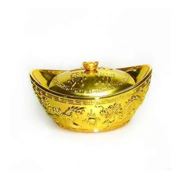 【摩達客】農曆春節新年 {招財金鳳梨旺來糖果盒} 擺飾/桌飾/收納盒 歷史價格詳細信息