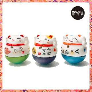摩達客 農曆新年春節◉開運陶瓷糖果罐大嘴招財貓-擺飾桌飾(含坐墊) 歷史價格詳細信息