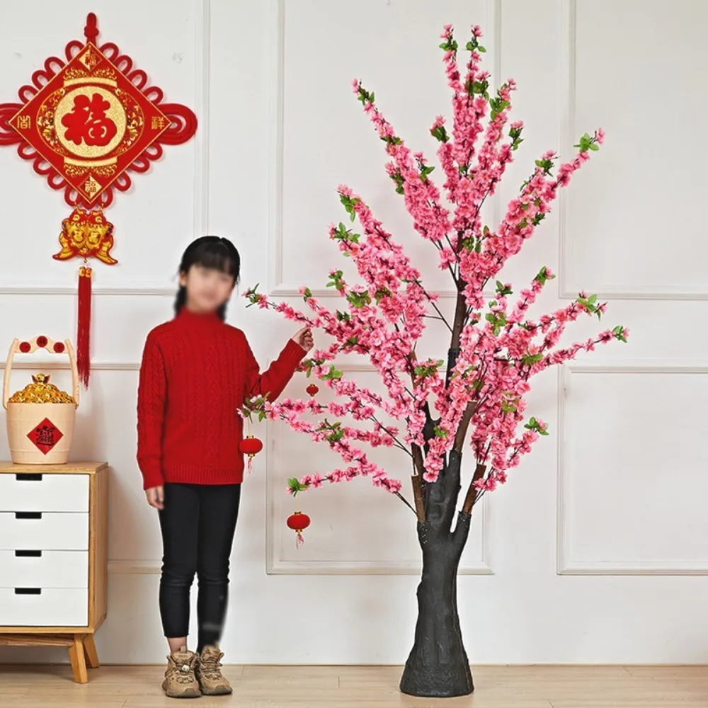 新年桃花樹燈春節裝飾場景布置掛件掛飾擺件家用室內過年用品元旦【新年快樂-鄰家丫頭】 歷史價格詳細信息