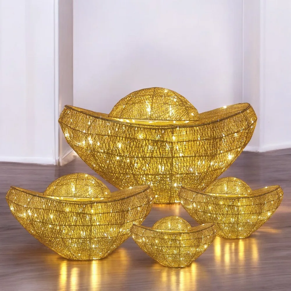 【裝飾燈大師】金元寶桌花-40cm-C款 歷史價格詳細信息