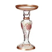 Madiggan鬱金香彩繪玻璃八角燭台(藍/紫紅可選) 歷史價格詳細信息