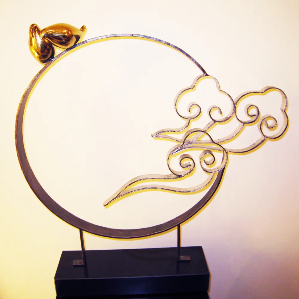 *創意時尚歐風*抽象飛輪不鏽鋼金屬雕塑 歷史價格詳細信息