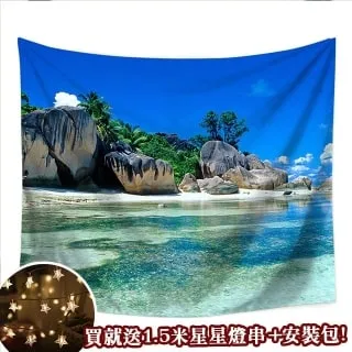 半島良品 贈星星燈-佈置裝飾掛布掛毯牆面布背景布-粉色仙人掌 歷史價格詳細信息