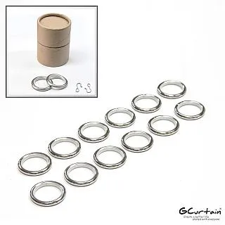 【GCurtain】金屬靜音窗簾環 #RSH001H-20 消音環、吊環 (內圈Φ45mm) 20入/組 歷史價格詳細信息