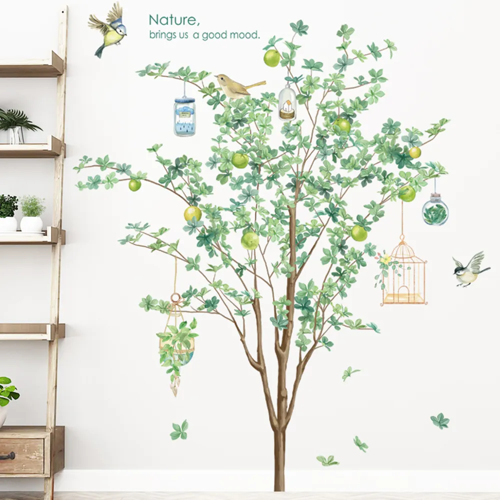 【半島良品】 DIY無痕創意牆貼/壁貼-綠樹小貓 歷史價格詳細信息