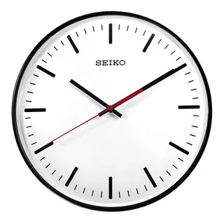 SEIKO 精工 / 簡約時尚 球面型鏡面 滑動式秒針 餐廳客廳臥室 靜音掛鐘 - 白x黑框 ＃QXA701K 歷史價格詳細信息
