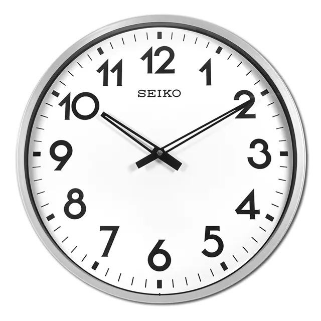 SEIKO 精工 / 數字刻度 夜光 球面鏡面 滑動式秒針 靜音掛鐘 - 白x黑框 ＃QXA521K 歷史價格詳細信息