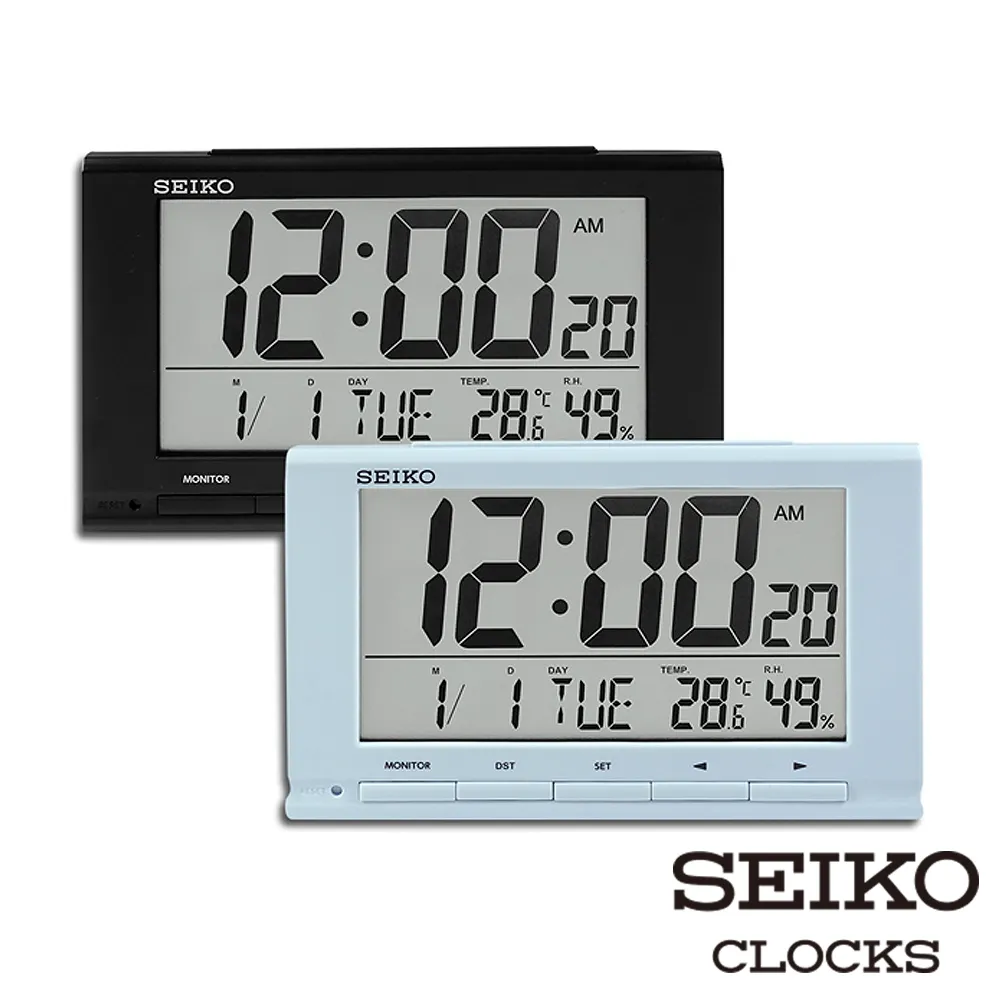 SEIKO 精工 溫溼度顯示 貪睡電子桌鐘 QHL095K 歷史價格詳細信息
