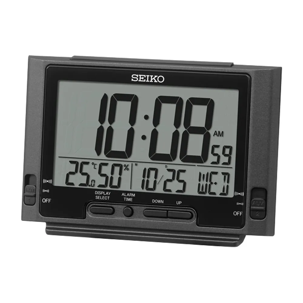 SEIKO 精工 溫溼度顯示 貪睡電子桌鐘 QHL095K 歷史價格詳細信息