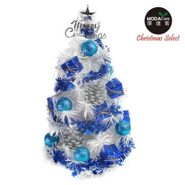 摩達客-台製聖誕藍銀系松果禮物盒3吋三花鐘精緻吊飾-台灣設計工藝 歷史價格詳細信息