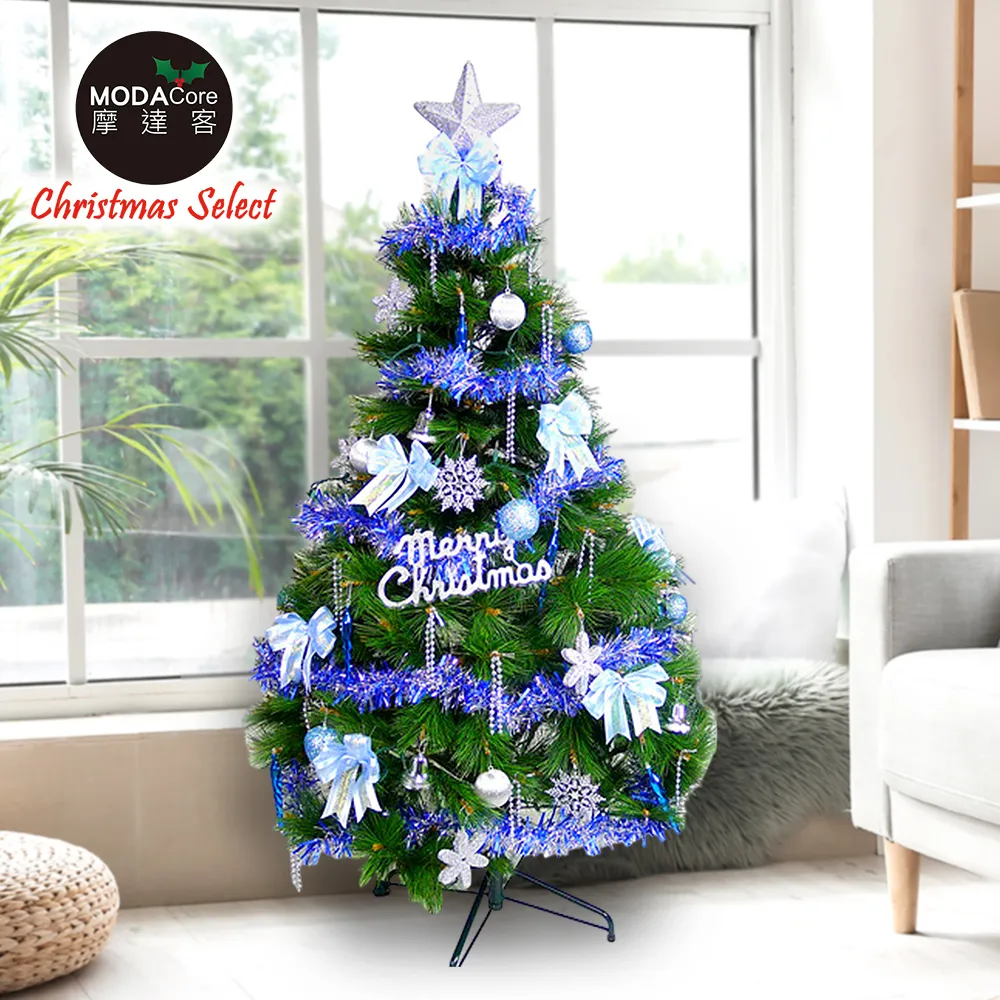 摩達客台製5尺/5呎(150cm)豪華型裝飾綠色聖誕樹/火焰金白大雪花紅果球系全套飾品組不含燈/本島免運費 歷史價格詳細信息