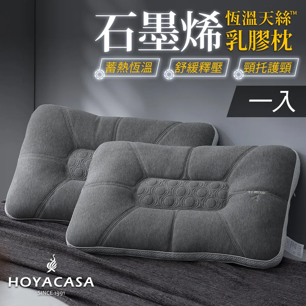 《HOYACASA》石墨烯恆溫天絲乳膠枕(一入組) 歷史價格詳細信息