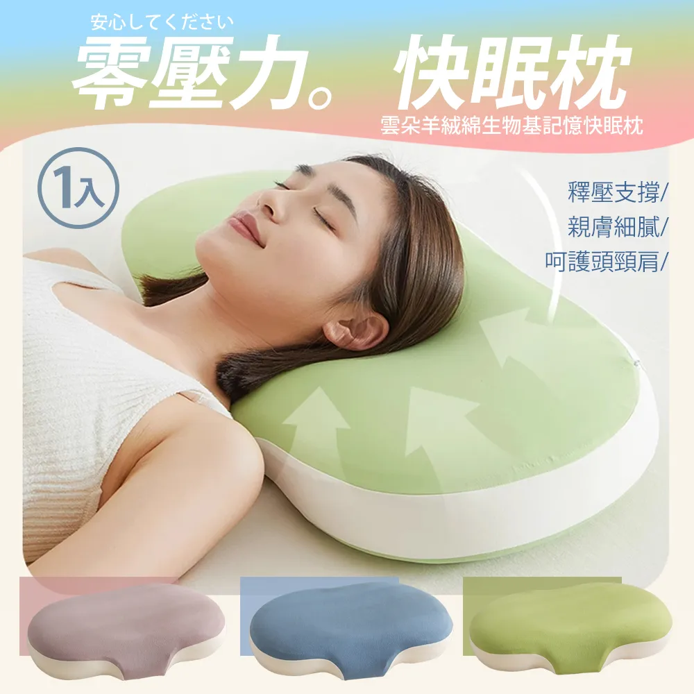 【京都手祚】 雲朵羊絨綿生物基記憶快眠枕2入 歷史價格詳細信息