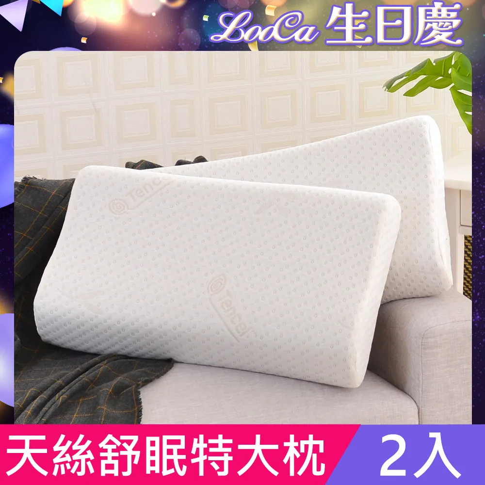 【LooCa】特大型-透氣釋壓記憶枕頭2入(防蹣/天絲抗菌-兩款任選) 歷史價格詳細信息