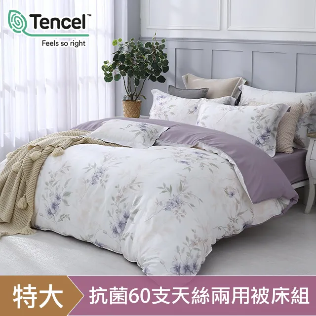 HOYACASA 春沐詩語 60支萊賽爾天絲抗菌兩用被床包四件組(雙人/加大/特大) 歷史價格詳細信息