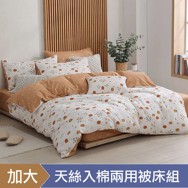 HOYACASA 加大四件式純棉兩用被床包組(天絲入棉30%)-多款任選 歷史價格詳細信息
