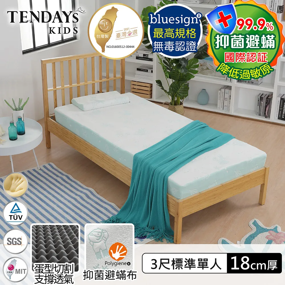 [TENDAYS]珊瑚海兒童護脊床墊3.5尺加大單人(5cm厚 記憶薄墊) 歷史價格詳細信息