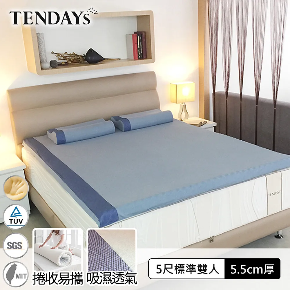【TENDAYS】玩色柔眠記憶床墊5尺標準雙人(乾燥玫瑰 5.5cm高薄墊) 歷史價格詳細信息