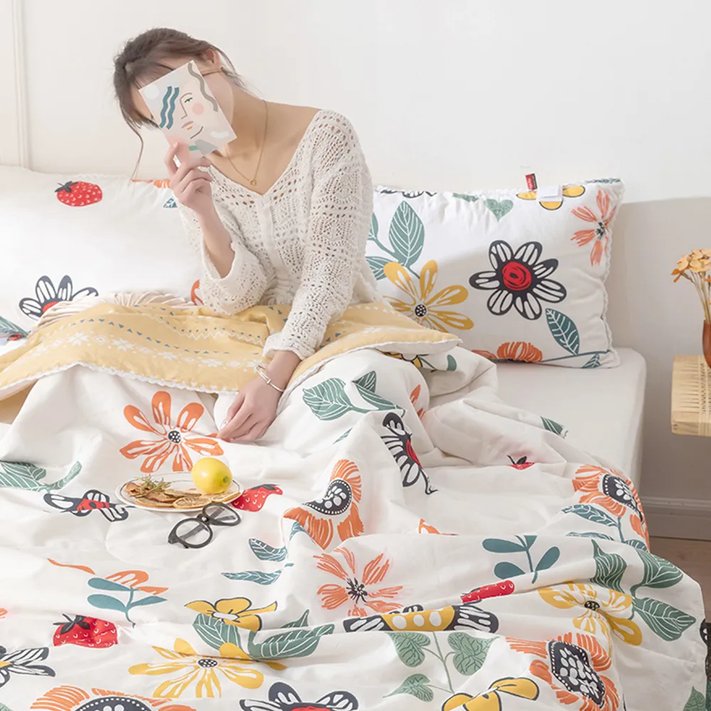 BELLE VIE 100%精梳全棉 法式布蕾絲滾邊涼被-晚安心語 (150x200cm) 夏被/冷氣毯/四季毯 歷史價格詳細信息