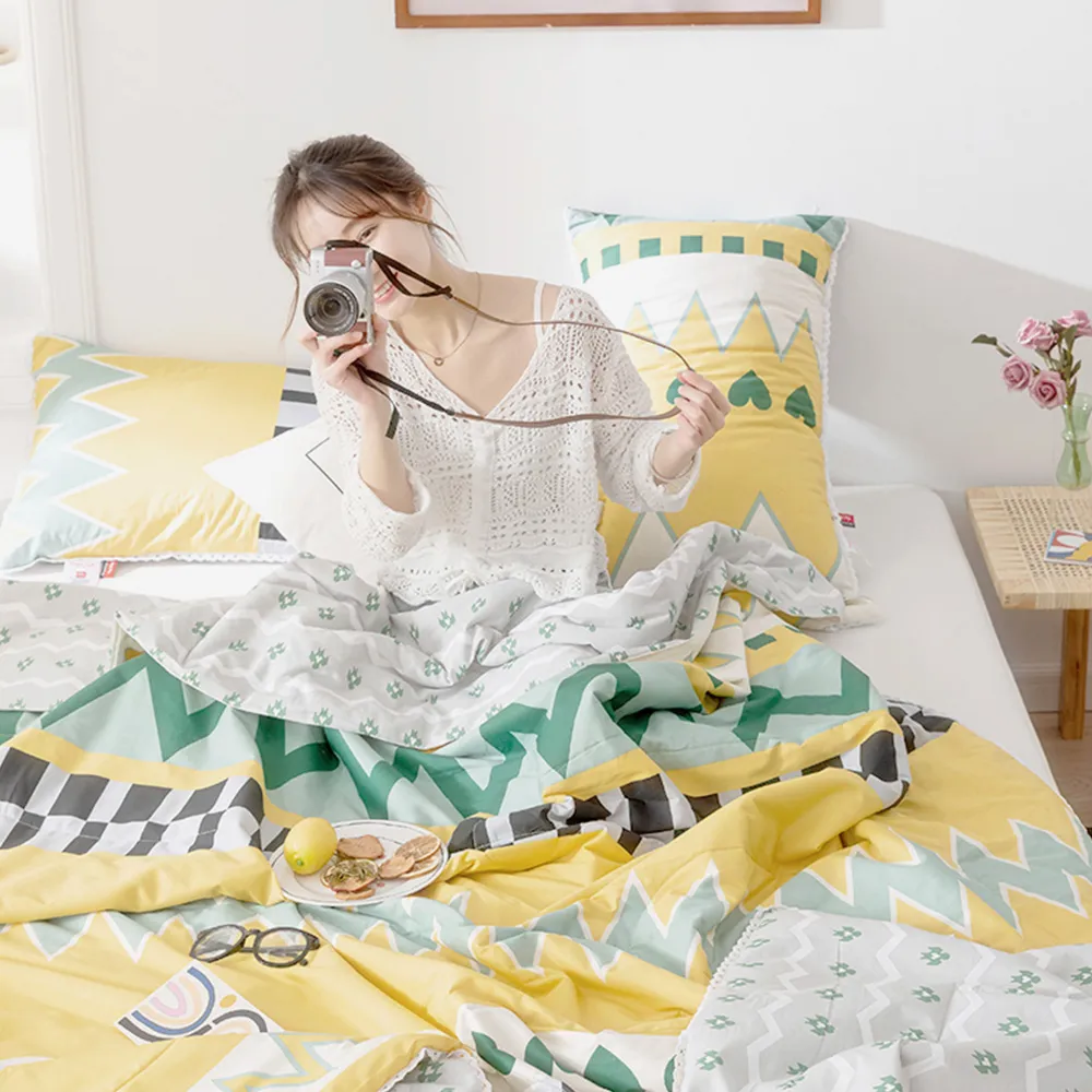 BELLE VIE 100%精梳全棉 法式布蕾絲滾邊涼被-晚安心語 (150x200cm) 夏被/冷氣毯/四季毯 歷史價格詳細信息