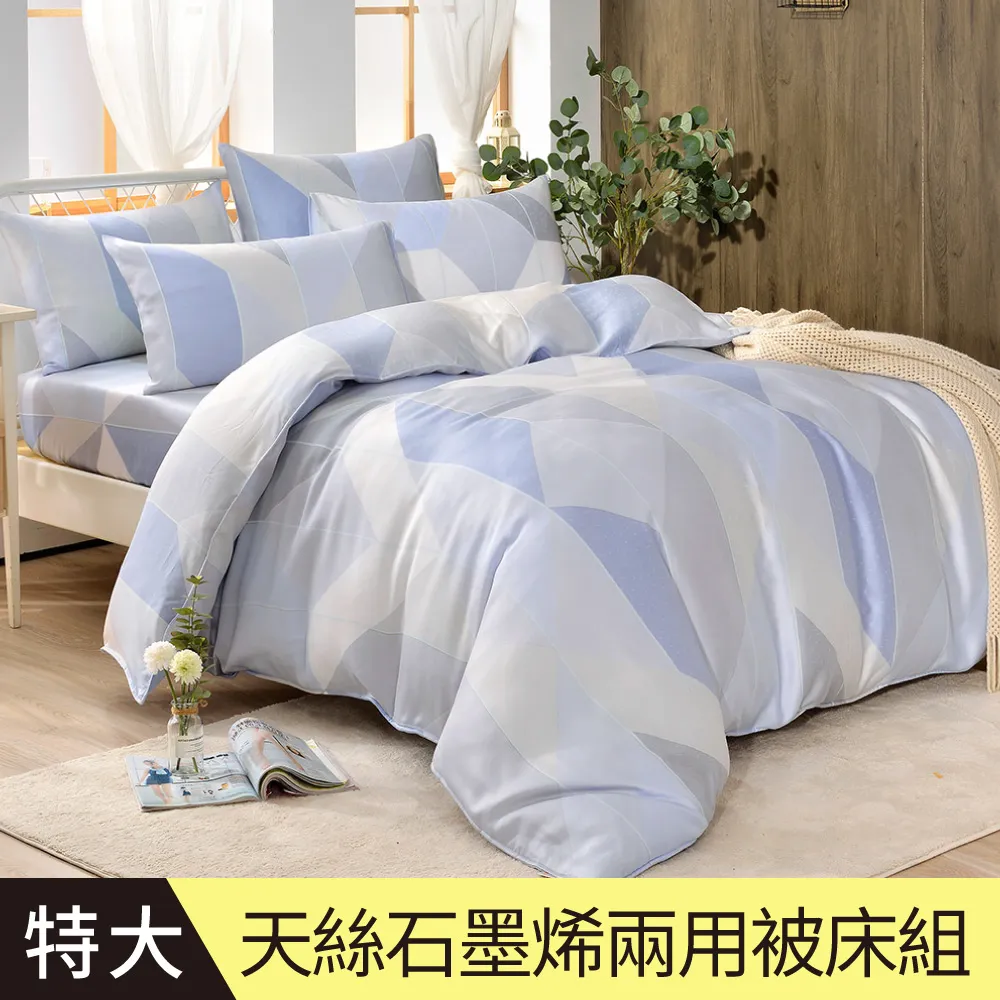 【Betrise城市藍調】加大 C量能系列 100%奧地利天絲™光淬石墨烯四件式兩用被床包組 歷史價格詳細信息