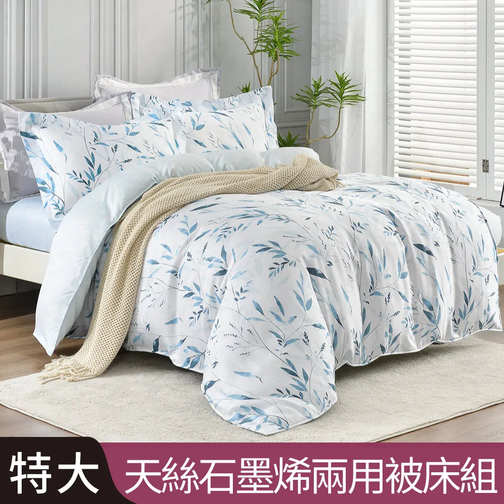 【Betrise幽蘭紫/灰】加大 摩登撞色系列 頂級300織紗100%純天絲四件式薄被套床包組 歷史價格詳細信息