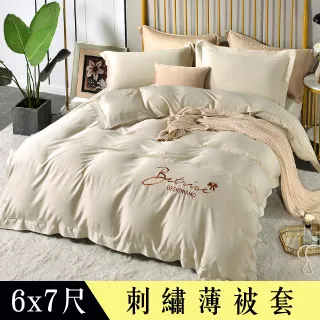 【Betrise窗台秘密】加大-環保印染抗菌天絲素色刺繡四件式兩用被床包組 歷史價格詳細信息