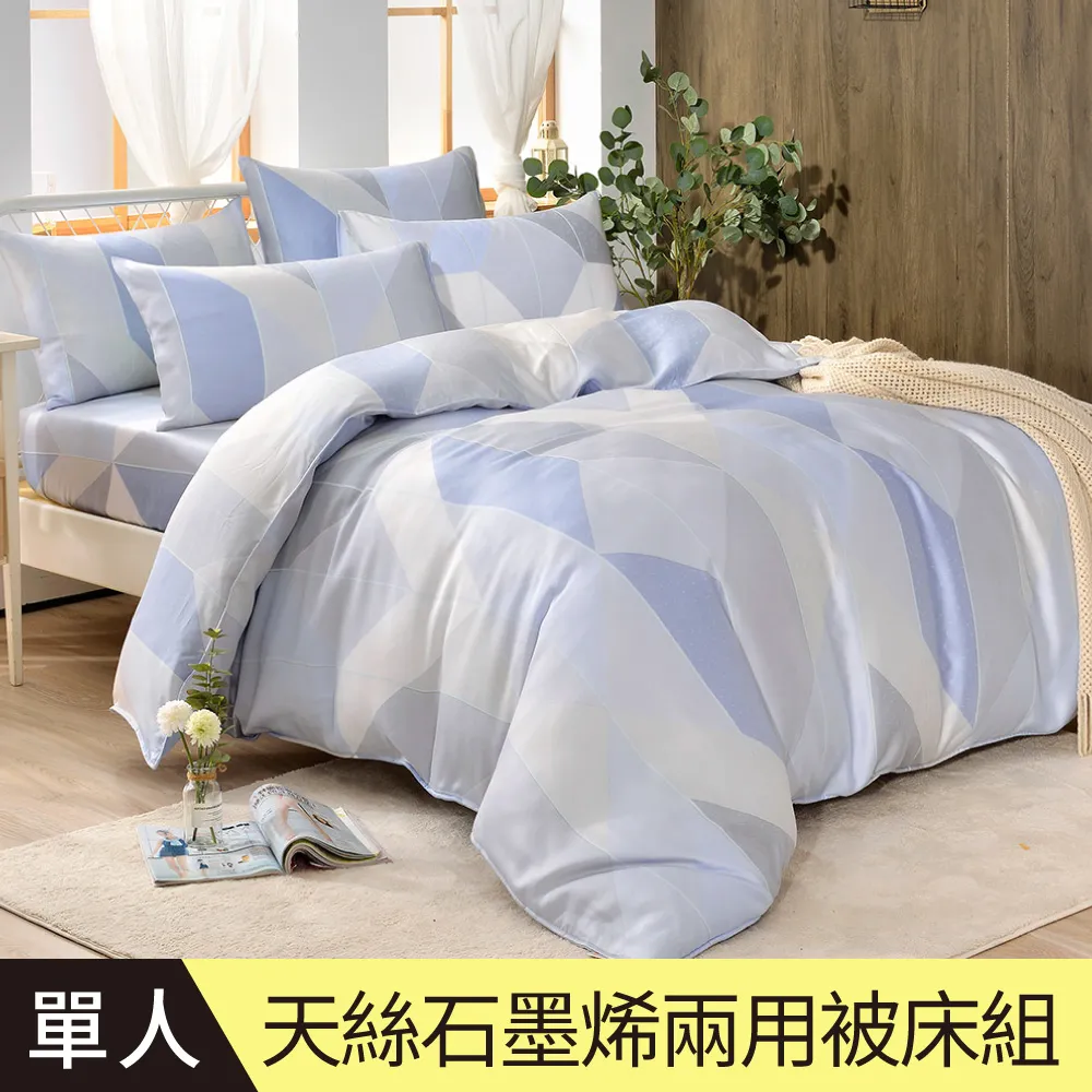 【Betrise城市藍調】加大 C量能系列 100%奧地利天絲™光淬石墨烯四件式兩用被床包組 歷史價格詳細信息