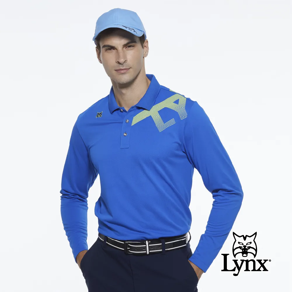 【Lynx Golf】男款吸濕排汗Lynx Spirit合身版抗UV網眼布料造型拉片短袖立領POLO衫(二色) 歷史價格詳細信息