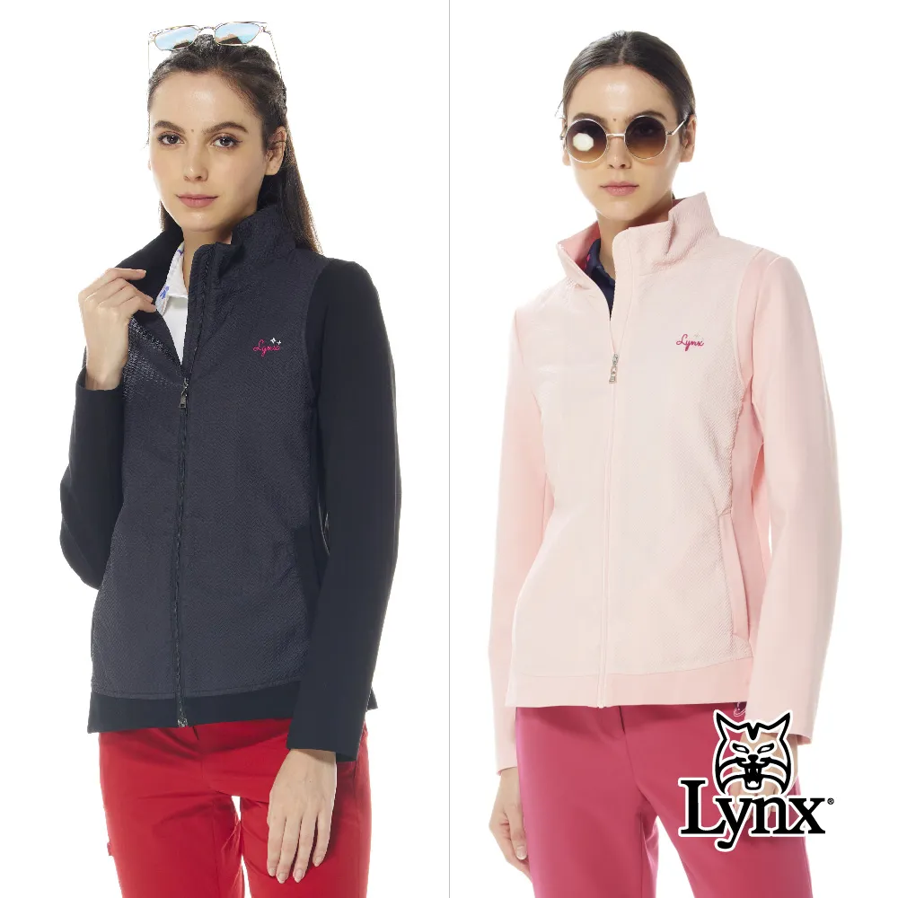 【Lynx Golf】女款彈性舒適口袋壓線造型緹織LOGO鬆緊帶剪接設計靴型九分褲( 歷史價格詳細信息
