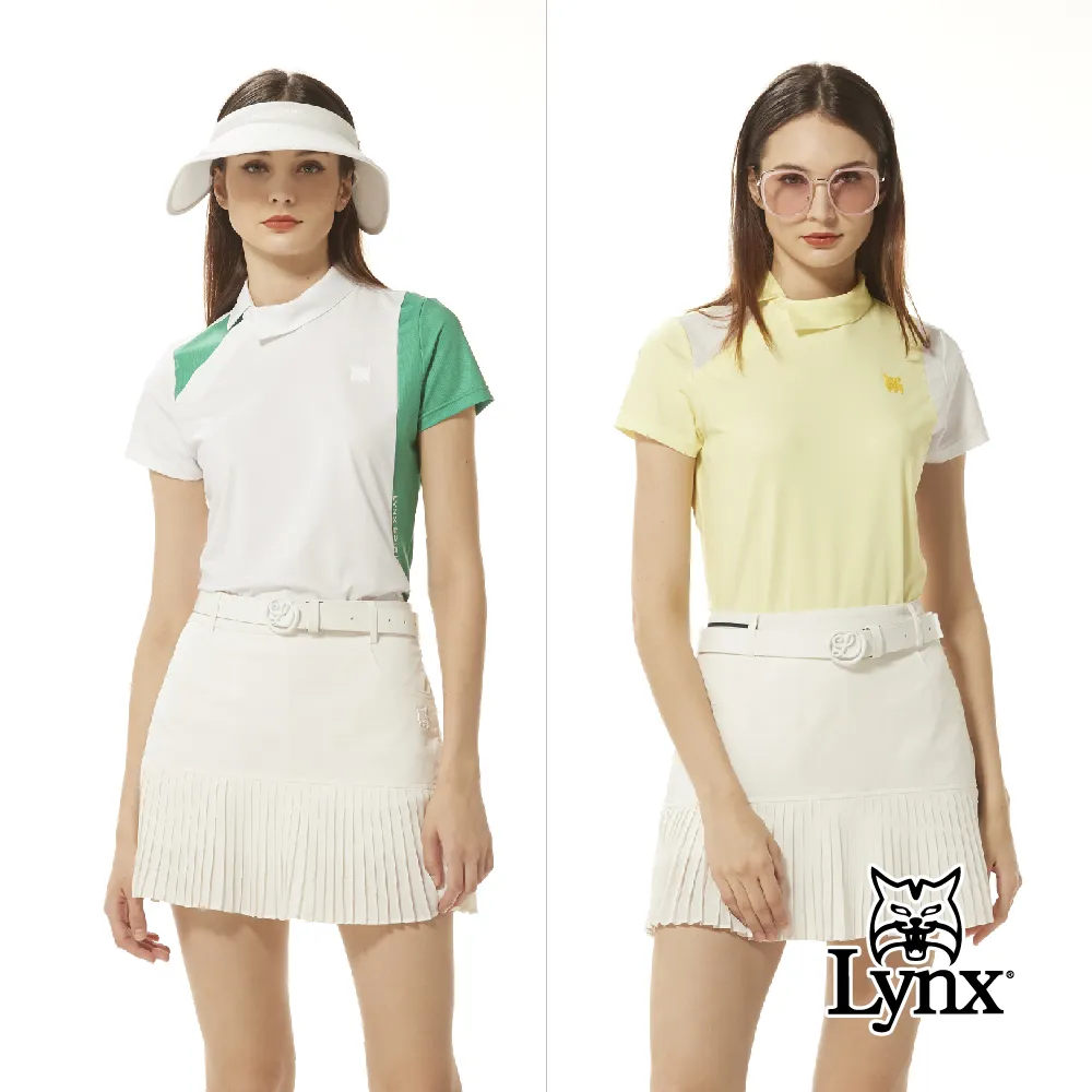 【Lynx Golf】女款合身版吸溼排汗配色線條設計立體貼膜造型長袖POLO衫/高爾夫球衫(三色) 歷史價格詳細信息