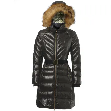 OFFBEAT 女款長版仿絨棉車格外套 - 經典黑 歷史價格詳細信息