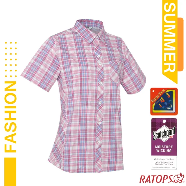 【瑞多仕-RATOPS】女款 竹纖維紗V領短袖排汗休閒衫 / DB7557 淺粉紅 歷史價格詳細信息