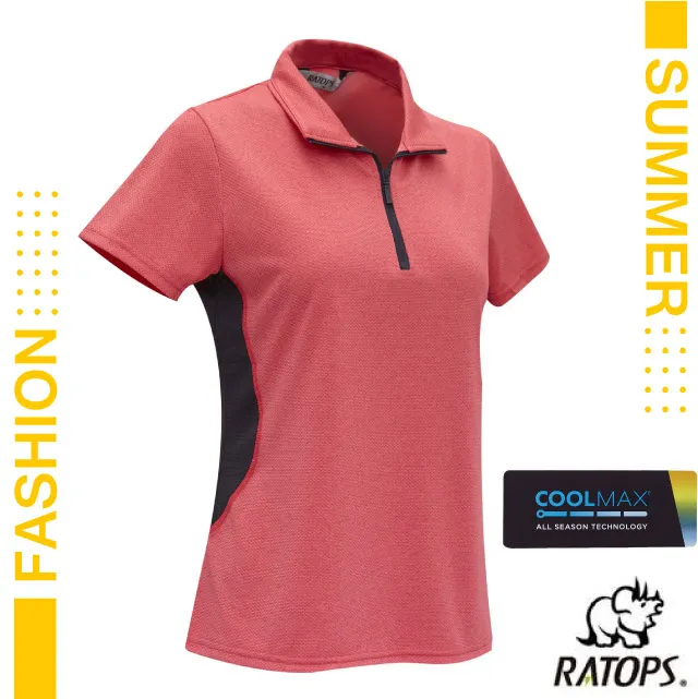 【瑞多仕-RATOPS】女款 竹纖維紗V領短袖排汗休閒衫 / DB7557 淺粉紅 歷史價格詳細信息