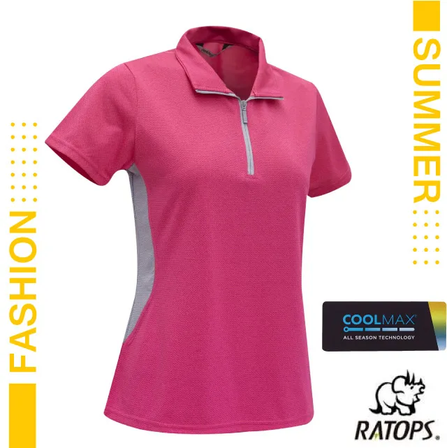 【瑞多仕-RATOPS】女款 竹纖維紗V領短袖排汗休閒衫 / DB7557 淺粉紅 歷史價格詳細信息