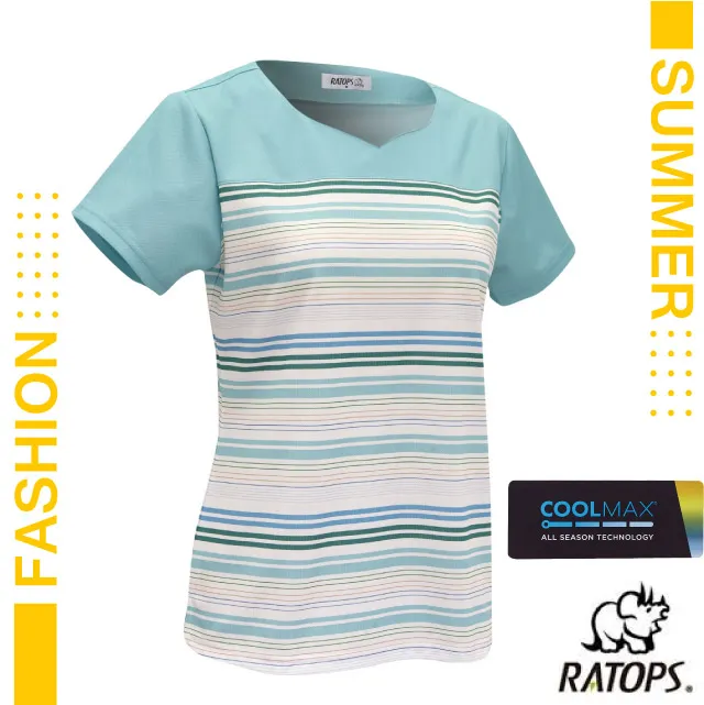 【瑞多仕-RATOPS】女款 竹纖維紗V領短袖排汗休閒衫 / DB7557 淺粉紅 歷史價格詳細信息