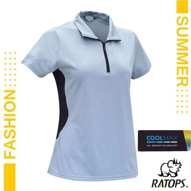 【瑞多仕-RATOPS】女款 竹纖維紗V領短袖排汗休閒衫 / DB7557 淺粉紅 歷史價格詳細信息