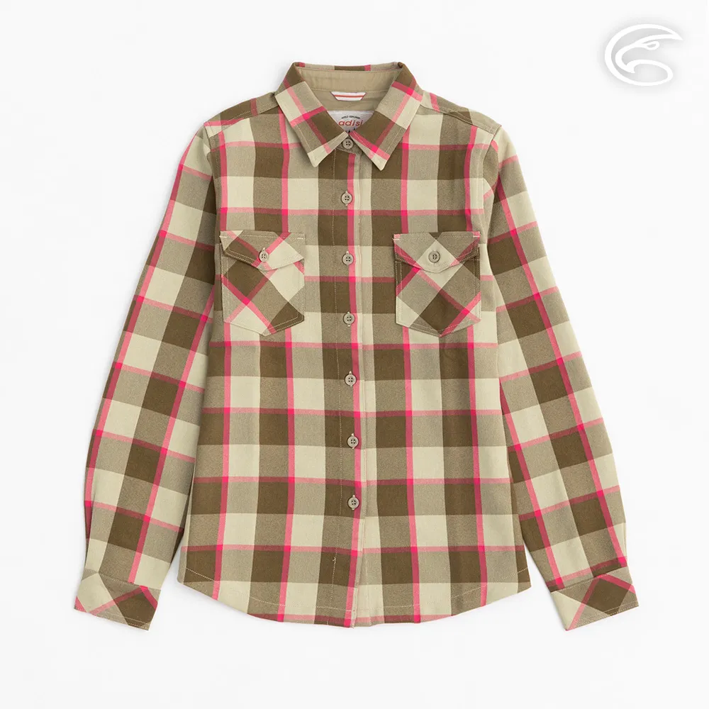 ADISI 女透氣快乾休閒格紋長袖襯衫AL2321076 (S-2XL) 牛仔藍｜保暖 吸濕 快乾 透氣 棉感 歷史價格詳細信息